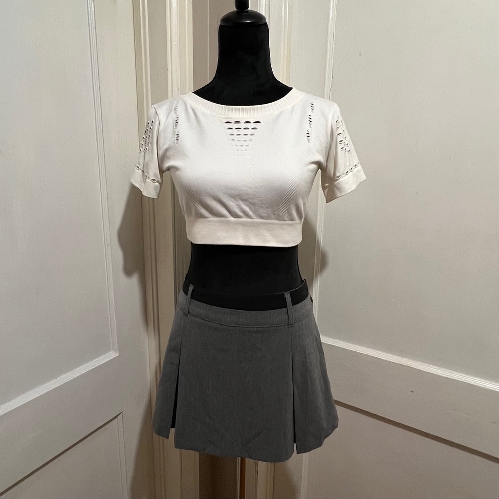 90 Degree By Reflex White Bra Style Crop Top Women's Large